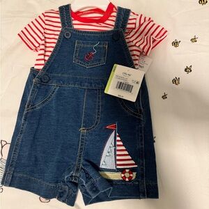 NWT LITTLE ME overall short set